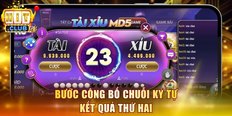Bước công bố chuỗi ký tự kết quả thứ hai
